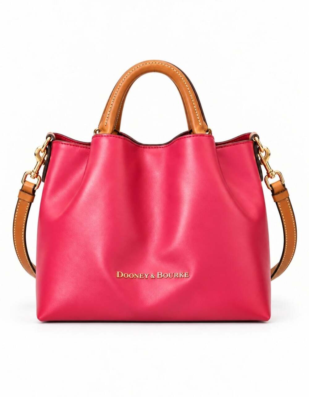 Dooney & Bourke Small Barlow Geranium Red Leather Satchel Crossbody NWT